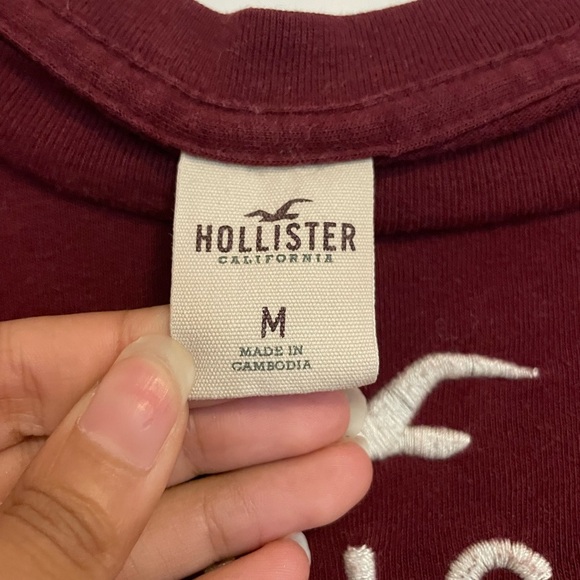 Red Hollister Long Sleeve (M) - Picture 4 of 9